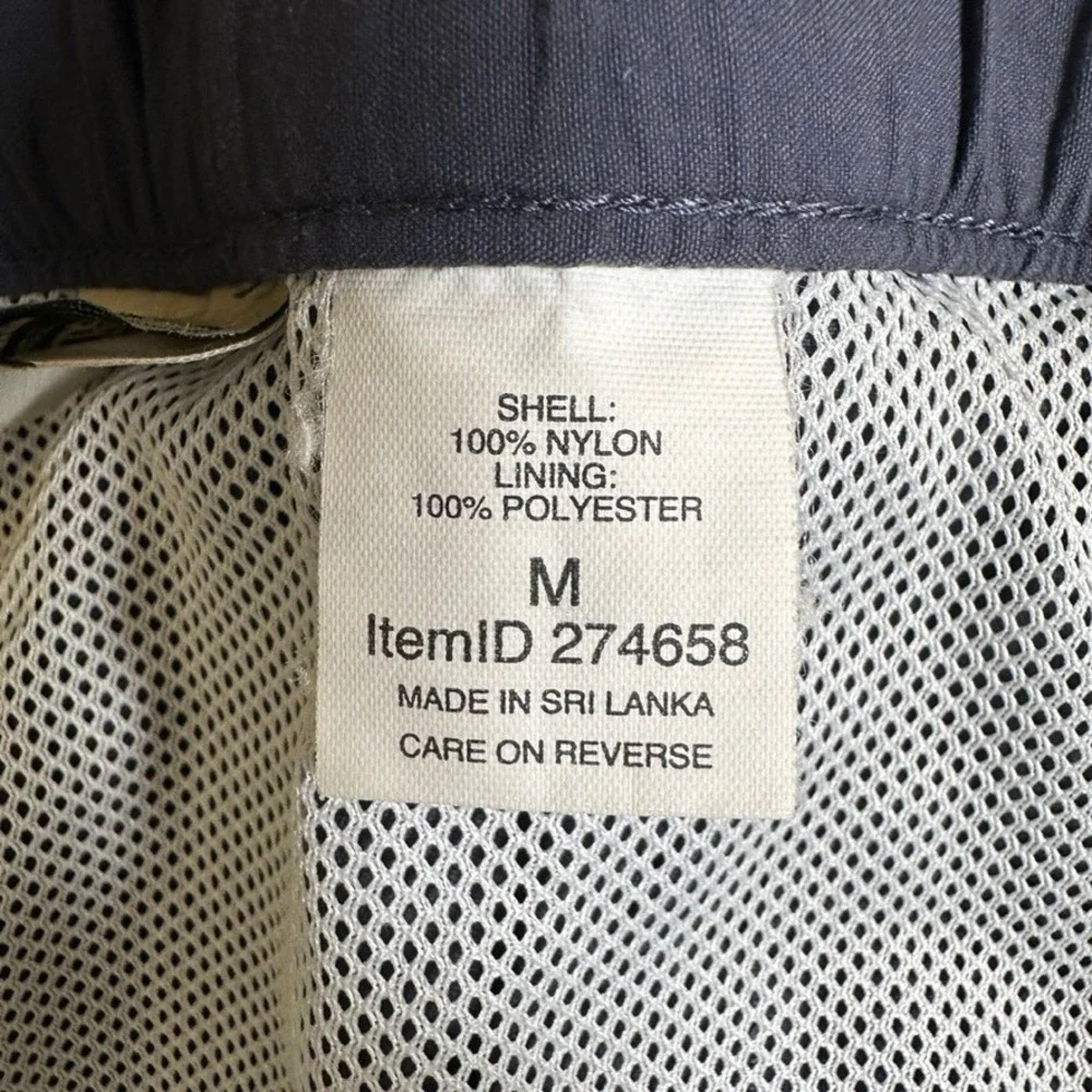 LL Bean Mens Hiking Shorts Gray Blue Nylon Mesh Lined Belted Outdoor 274658